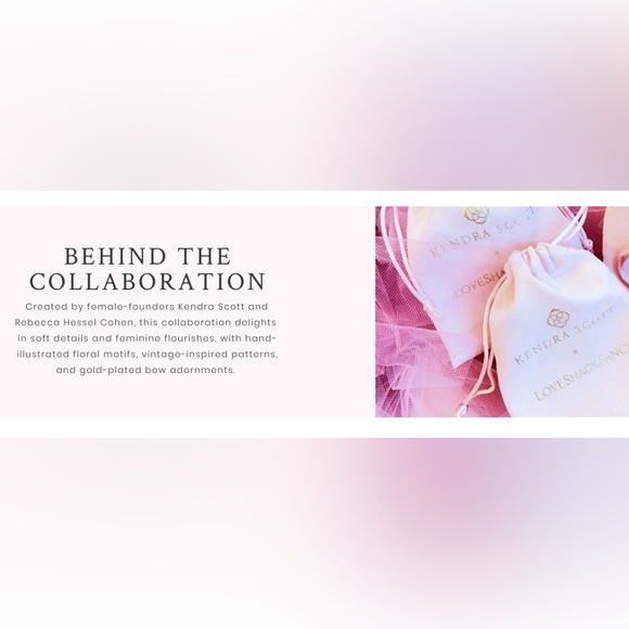 🦋KENDRA SCOTT x LOVESHACKFANCY Elisa Necklace in Blue Blooming Heirloom - Picture 9 of 9